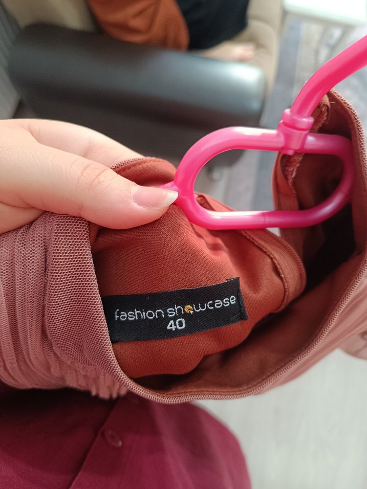 Pudra Pileli Uzun Abiye Elbise - Görsel 4