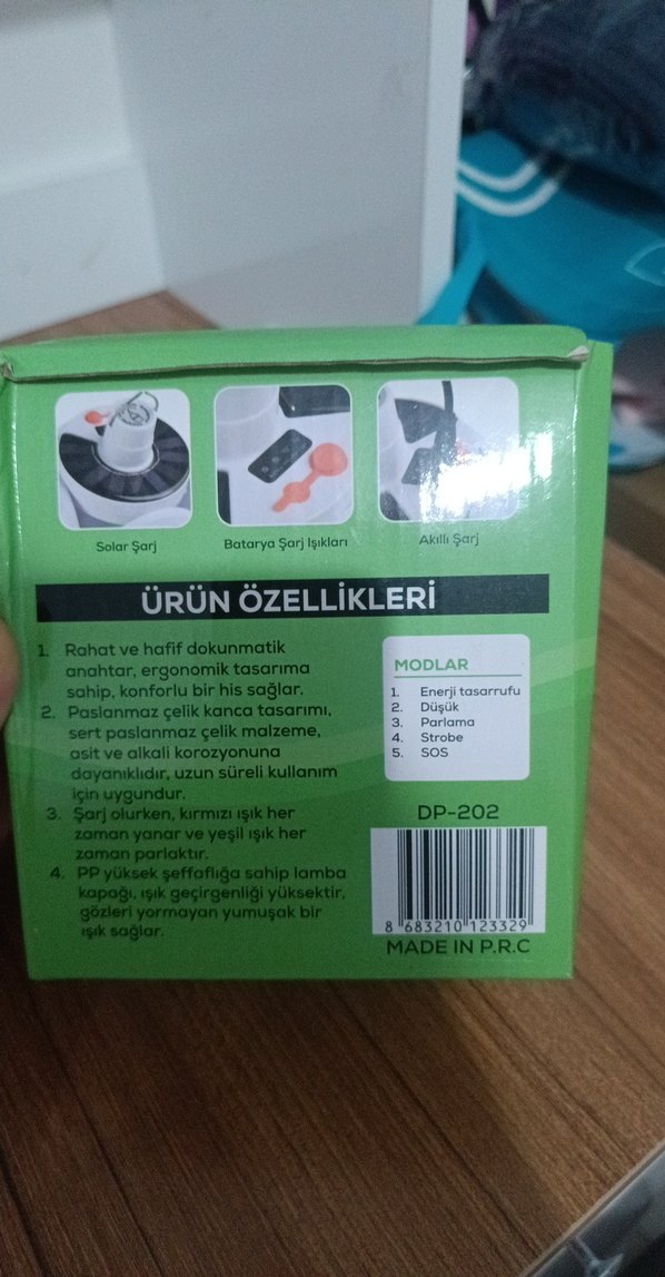 DEMPOWER Solar Enerjili 4'lü Katlanır Lamba - Görsel 2