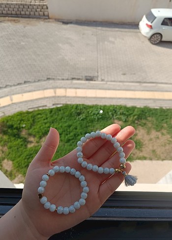 Pembe Boncuklu Minimalist Bileklik - Görsel 4