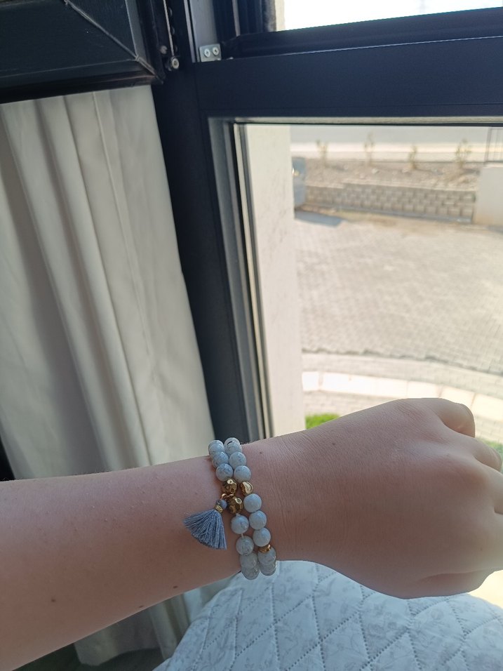 Pembe Boncuklu Minimalist Bileklik - Görsel 5