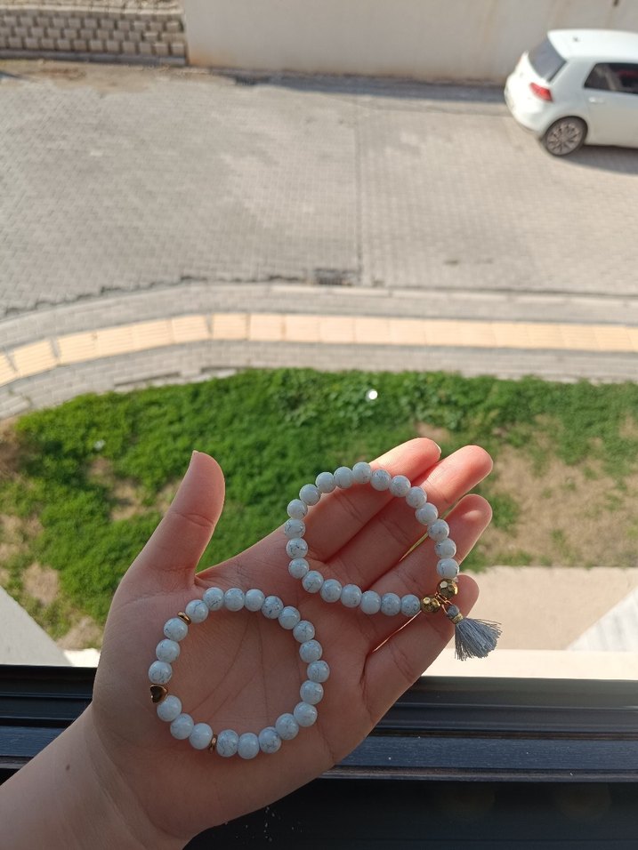 Pembe Boncuklu Minimalist Bileklik - Görsel 4