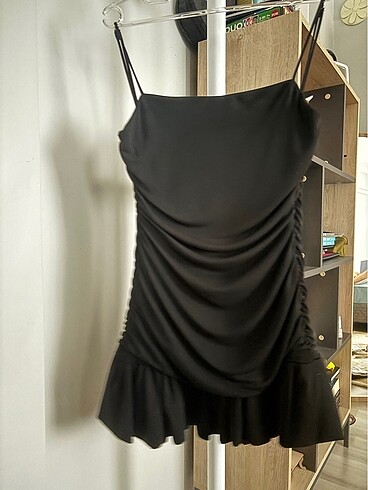 Zara ZARA MİNİ DRAPE ELBİSE