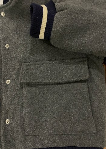 Düğmeli Gri  kız  Çocuk  kolej Ceket 8 yaş - Görsel 4