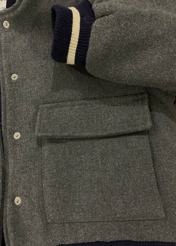 Düğmeli Gri  kız  Çocuk  kolej Ceket 8 yaş - Görsel 7