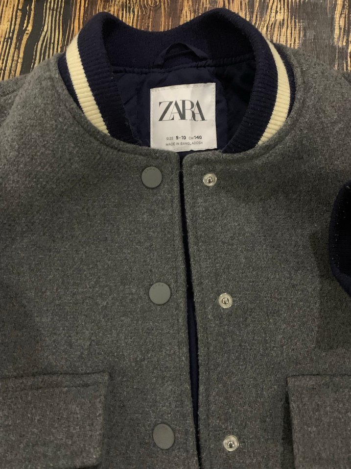 Düğmeli Gri  kız  Çocuk  kolej Ceket 8 yaş - Görsel 3