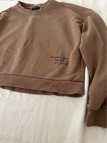 xs Beden sweatshirt crop uzun kollu