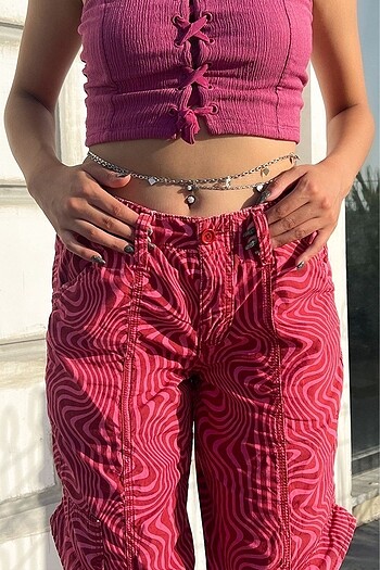 Urban Outfitters y2k Pembe Kargo Pantolon L Beden