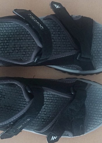 dechatlon Erkek Çocuk Siyah Cırtlı Spor Sandalet - Görsel 2