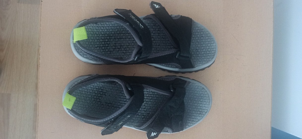 dechatlon Erkek Çocuk Siyah Cırtlı Spor Sandalet - Görsel 2