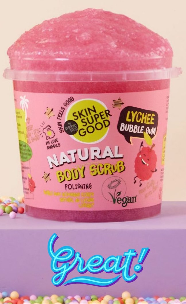 Organic Shop Lychee Bubble Gum Vücut Scrub 360 ml - Görsel 2