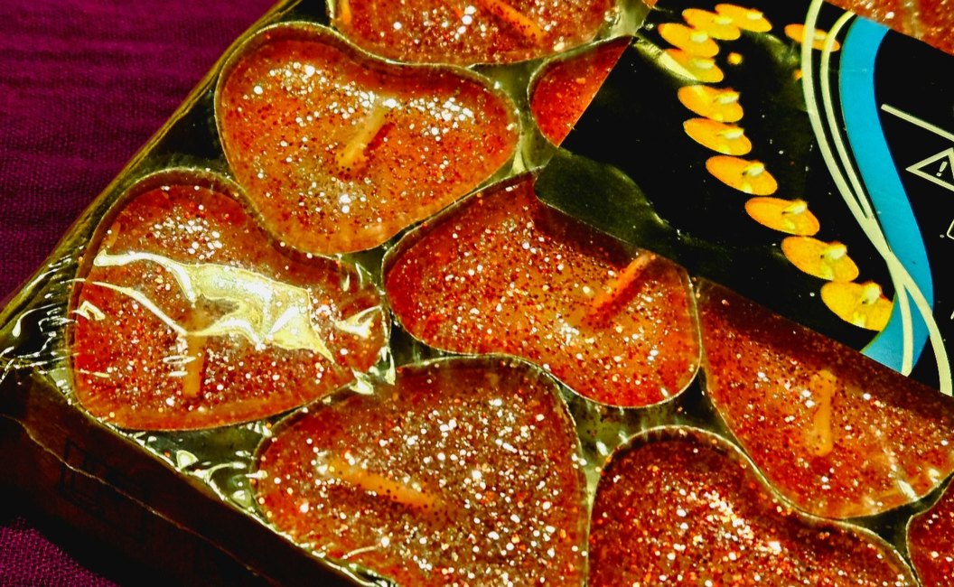 Kırmızı Kalp Simli Mum Seti Sevgililer Günü Romantik - Görsel 2