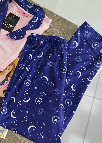 Diger Renkli Baskılı Kısa Kollu Kadın Pijama Takımı - Görsel 7