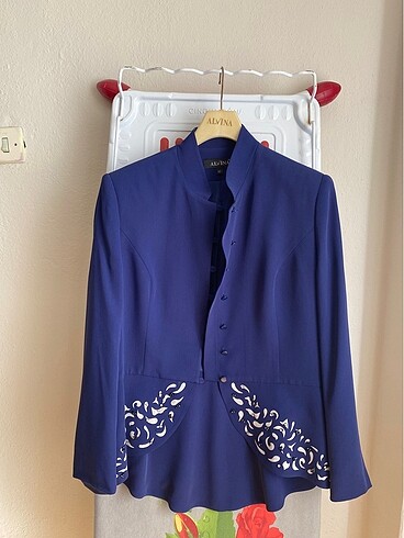 Alvina Lacivert Etek Ceket Tesettür Takım - Görsel 7