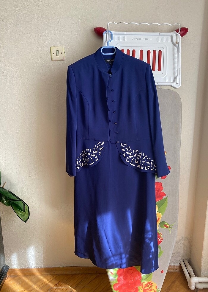 Alvina Lacivert Etek Ceket Tesettür Takım - Görsel 3
