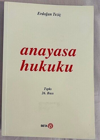 Erdoğan Teziç Anayasa Hukuku 26.Baskı