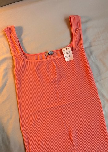 Pembe Dikişsiz Fitilli Elbise - Görsel 3