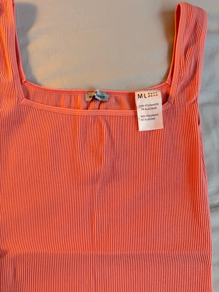 Pembe Dikişsiz Fitilli Elbise - Görsel 4