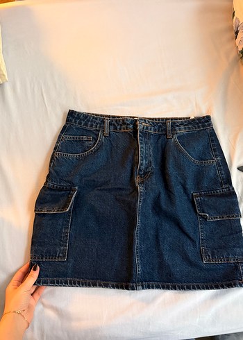 Koton Denim Mini Etek - Görsel 3