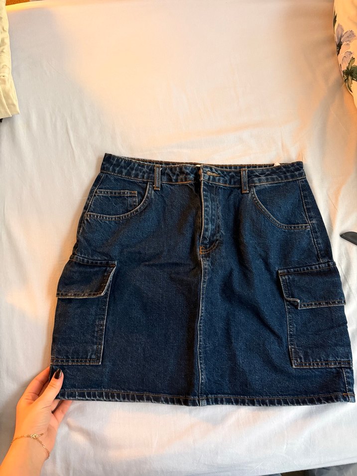 Koton Denim Mini Etek - Görsel 3