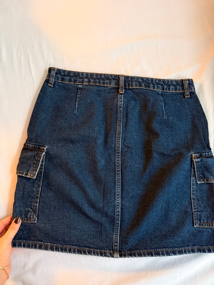 Koton Denim Mini Etek - Görsel 5