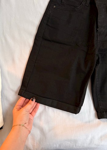 Defacto Siyah Kadın Kot Şort - Görsel 2