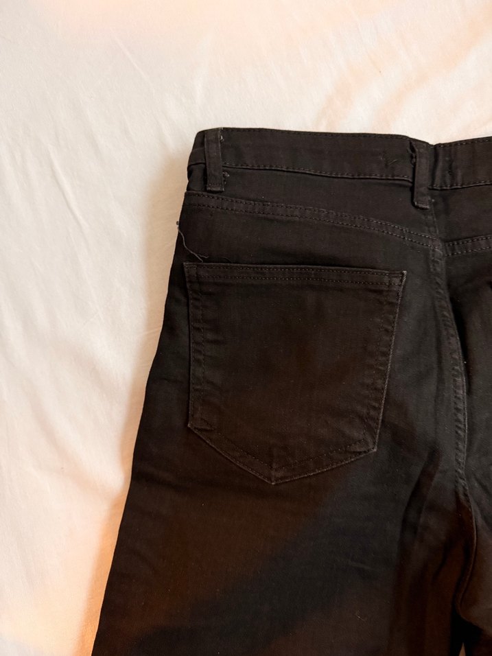 Defacto Siyah Kadın Kot Şort - Görsel 5