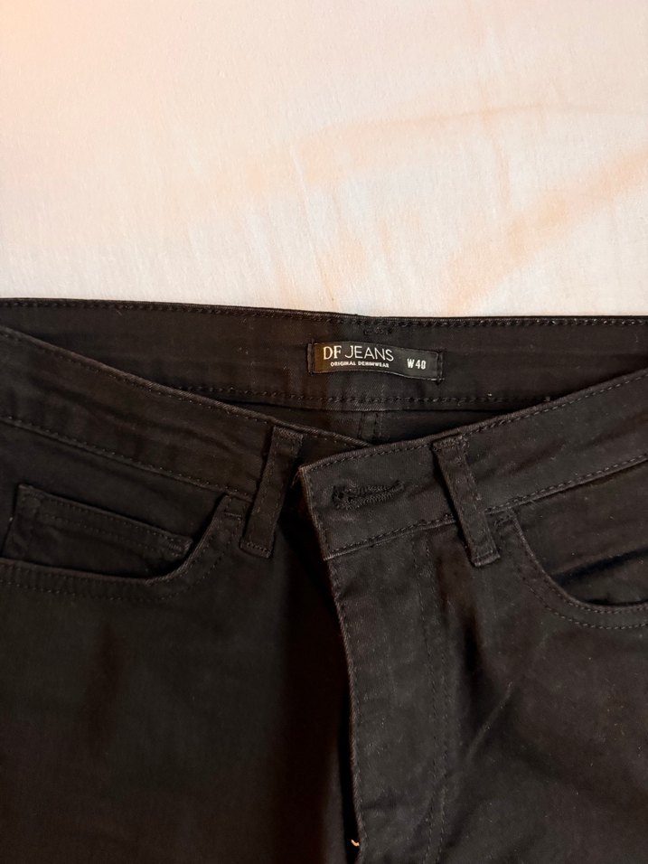 Defacto Siyah Kadın Kot Şort - Görsel 3