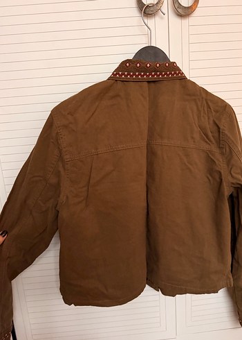 Haki İşleme Detaylı Gömlek/Ceket - Görsel 4