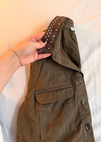 Haki İşleme Detaylı Gömlek/Ceket - Görsel 2