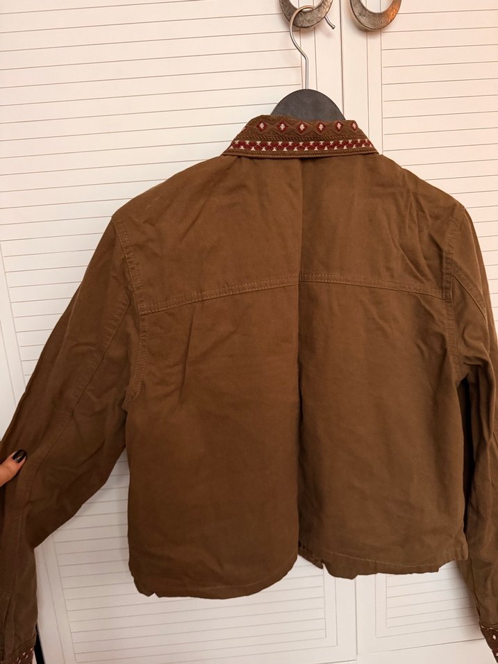 Haki İşleme Detaylı Gömlek/Ceket - Görsel 4