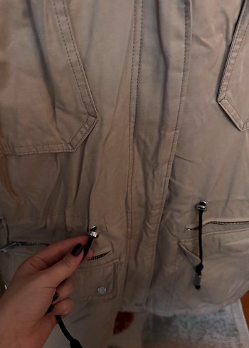 Defacto Bej Kalın Mont - Görsel 7