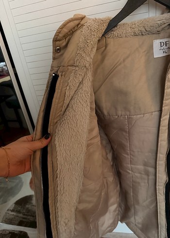 Defacto Bej Kalın Mont - Görsel 4