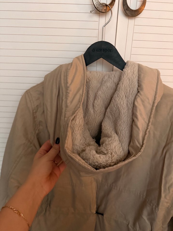 Defacto Bej Kalın Mont - Görsel 2