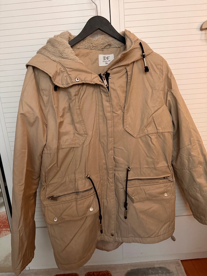 Defacto Bej Kalın Mont - Görsel 5