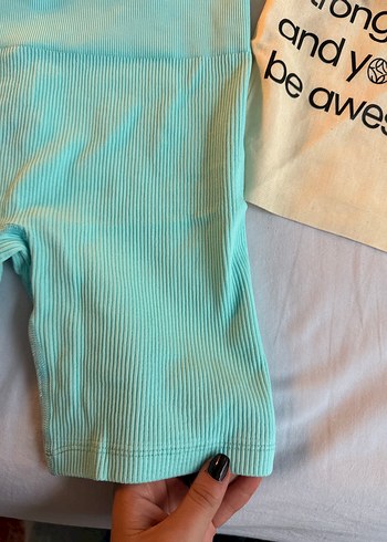 Mavi Biker Tayt Üst Spor Takımı - Görsel 5