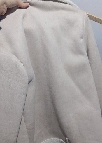 Kürklü Bej Süet Kadın Ceket - Ana görsel