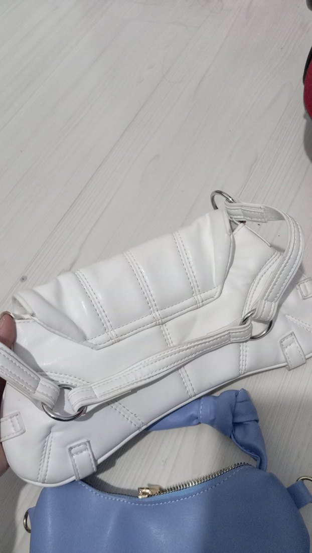 Mavi Deri Kadın Omuz Çantası - Görsel 3