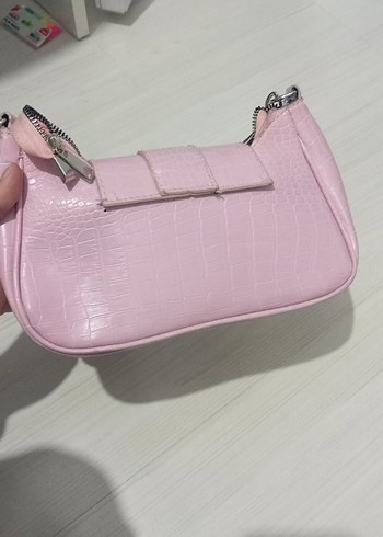 Mavi Yılan Desenli Zincir Detaylı Kadın Çanta - Görsel 5