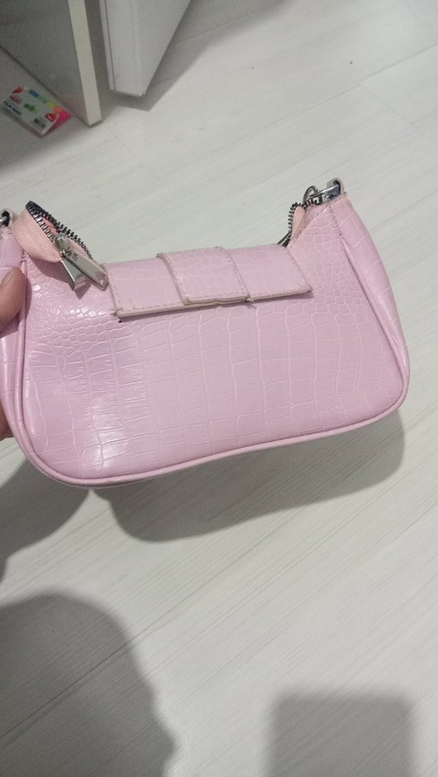 Mavi Yılan Desenli Zincir Detaylı Kadın Çanta - Görsel 5