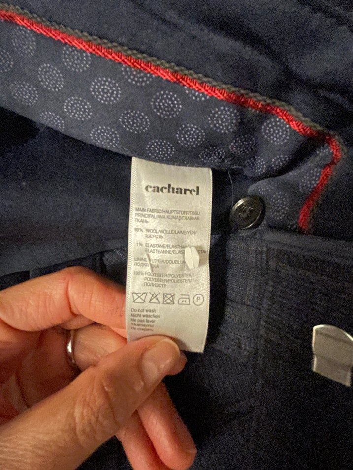 Cacharel marka ekose desenli erkek takım elbise - Görsel 5