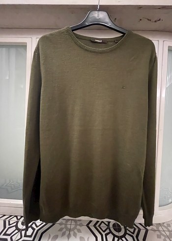 Cacharel Marka Yeşil Yünlü Erkek Bisiklet Yaka ince Triko - Görsel 2