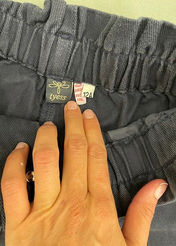 Kemerli Gri Kahverengi Denim Kız Şortu - Görsel 3