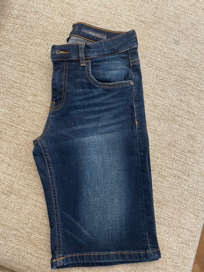 Erkek çocuk Lacivert Denim Kemerli Şort - Görsel 3