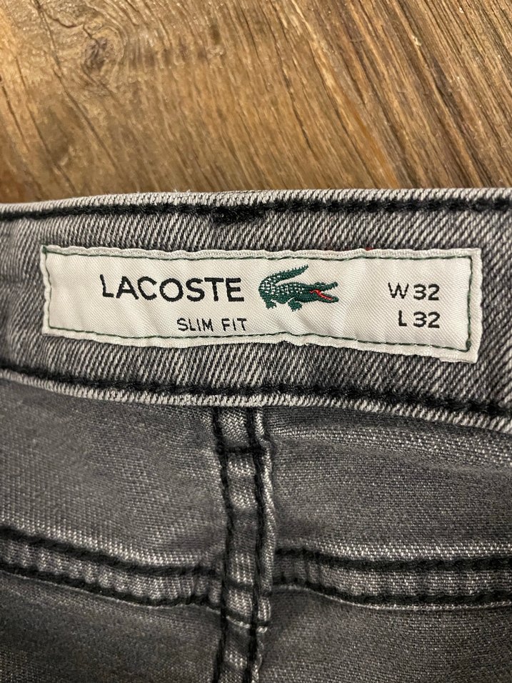 Lacoste marka Gri renk Slim fit erkek jeans - Görsel 4