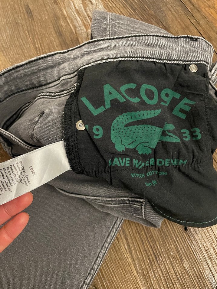 Lacoste marka Gri renk Slim fit erkek jeans - Görsel 5