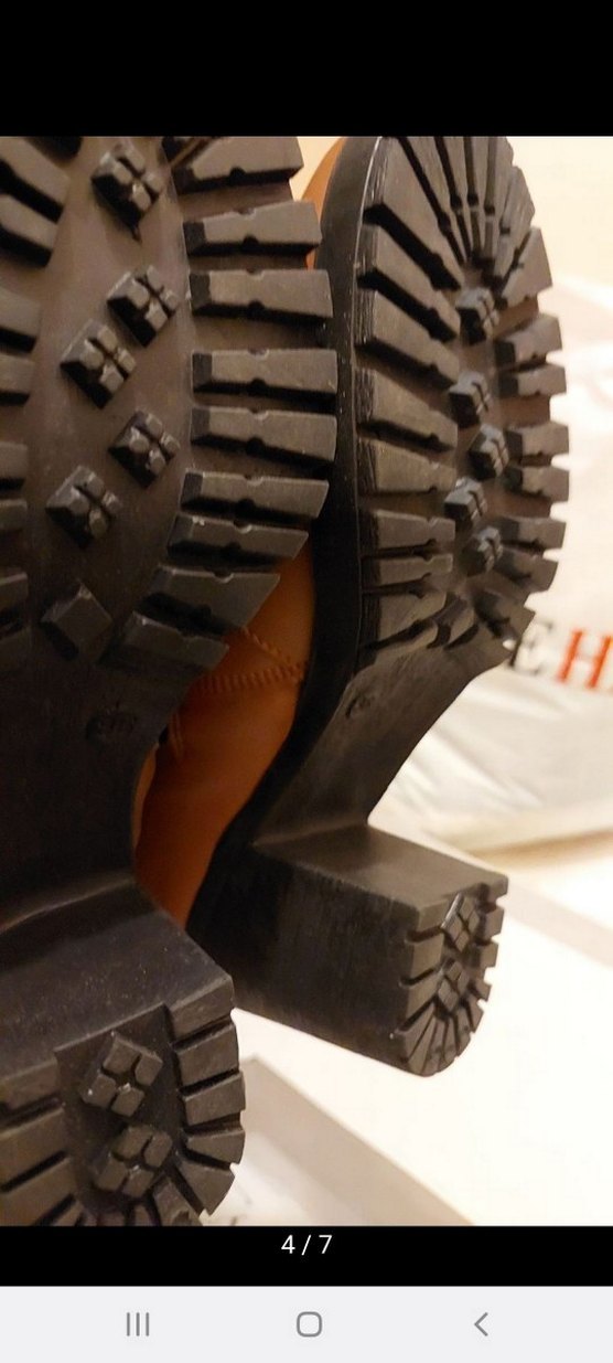 Kadın Bej Deri Dolgu Topuklu Diz Boyu Çizme - Görsel 5