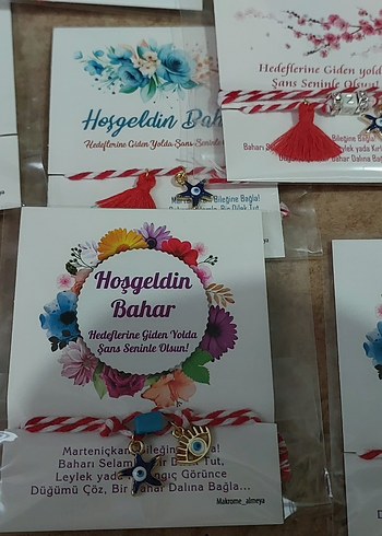 Çiçek Desenli Boncuklu martenicka Bileklik - Görsel 2