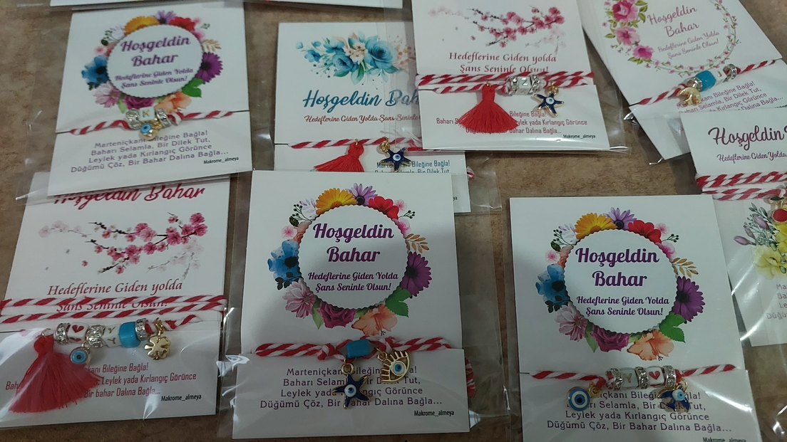 Renkli Boncuklu martenicka  Kadın Bileklik - Görsel 5