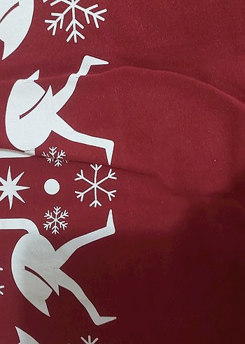 Kırmızı Baskılı Hamile Sweatshirt - Görsel 6