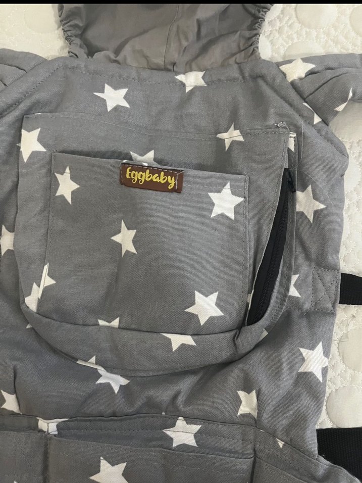 Gri Yıldız Desenli Bebek Kanguru - Görsel 3